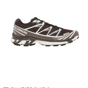Salomon Dark Brown and White Running Shoes